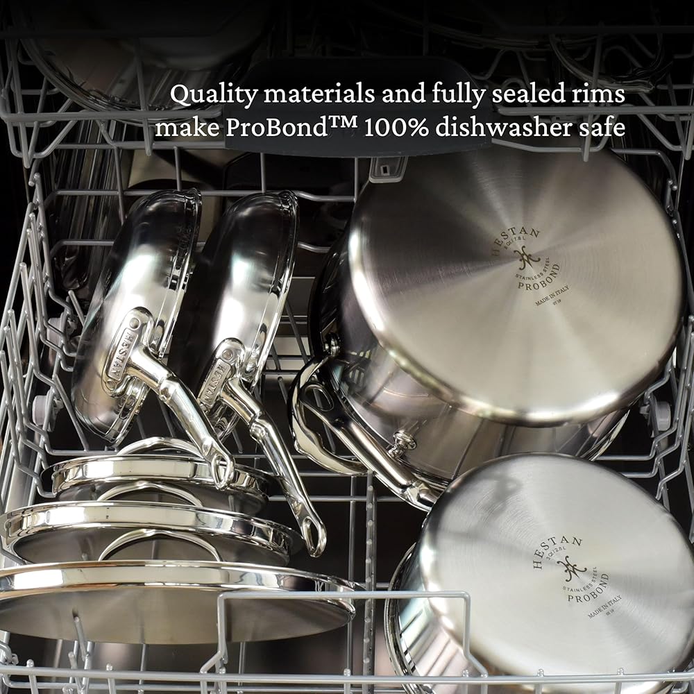 Hestan ProBond Forged TITUM - Professional Clad Stainless Steel, Nonstick, Frying Pan, (12.5-Inch), Induction Compatible, Made without PFOAs: Home & Kitchen