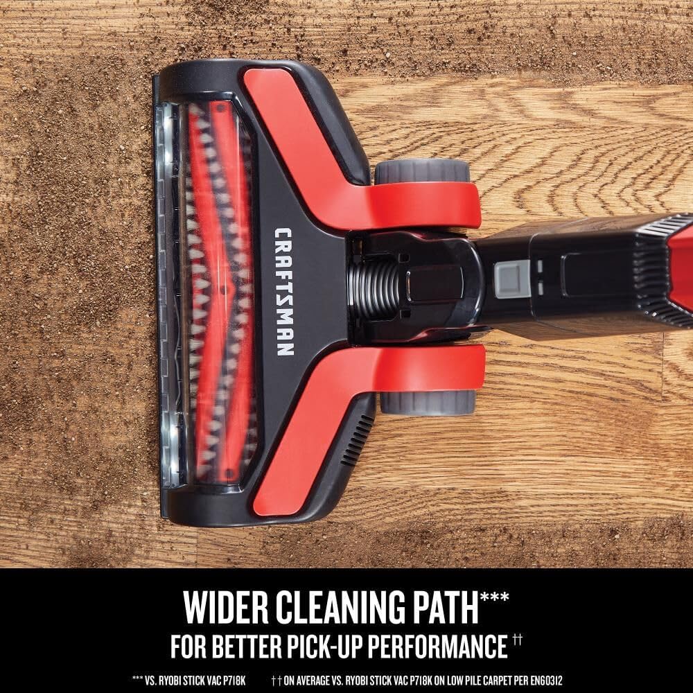 CRAFTSMAN V20 Cordless Stick Vacuum Kit, Removable Battery Included (CMCVS001D1) -
