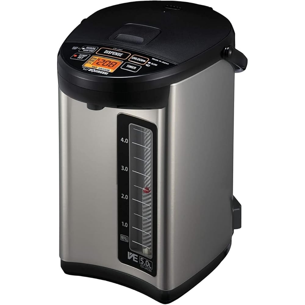 Zojirushi CV-JAC50XB 5.0 Liter VE Hybrid Water Boiler and Warmer (Stainless Black) : Home & Kitchen