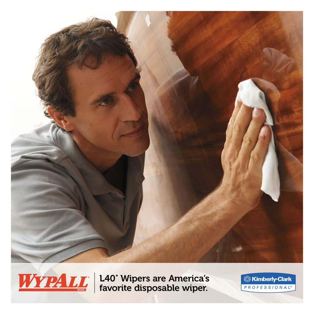 WypAll PowerClean L40 Cloths Extra Absorbent Wipes (05027), Bulk Paper Wipers, White (70 Sheets/Roll, 24 Rolls, 1,680 Sheet Total) : Home & Kitchen
