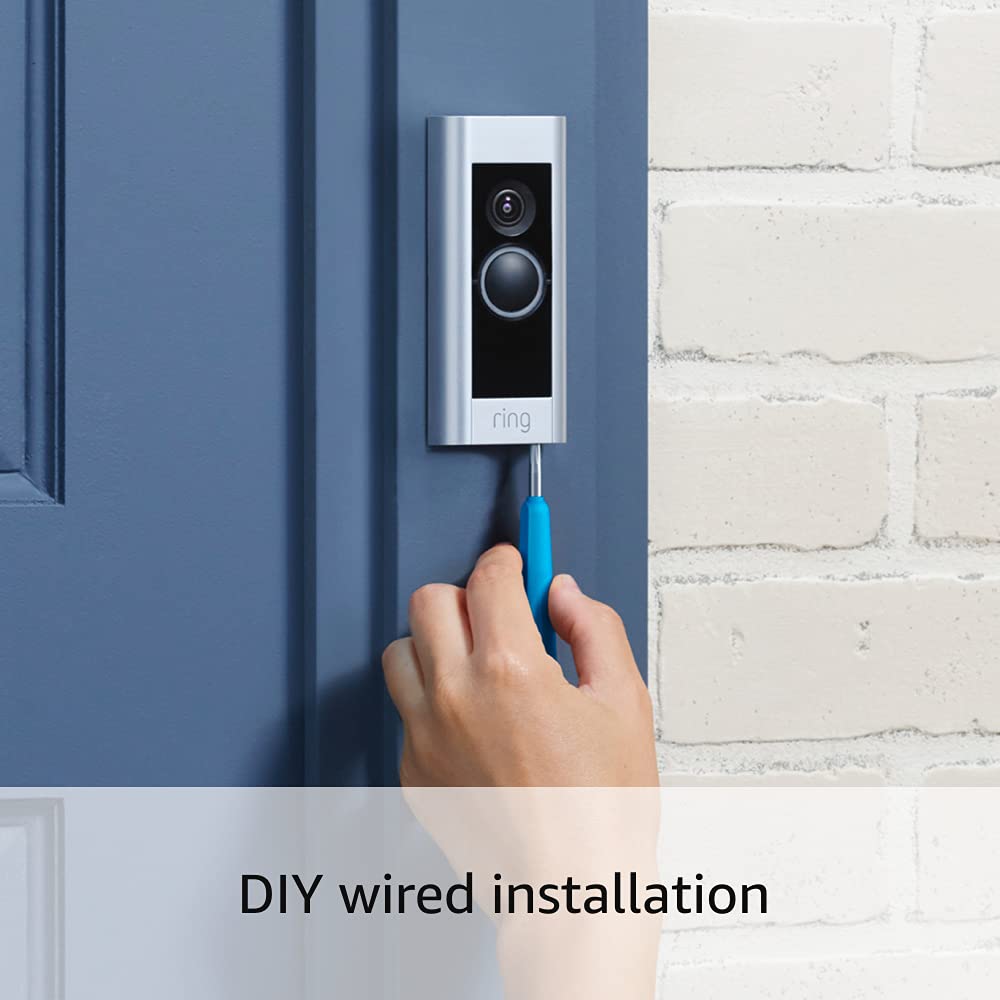Like-New Ring Wired Doorbell Plus (Video Doorbell Pro) – Upgraded, with added security features and a sleek design (existing doorbell wiring required) : Tools & Home Improvement