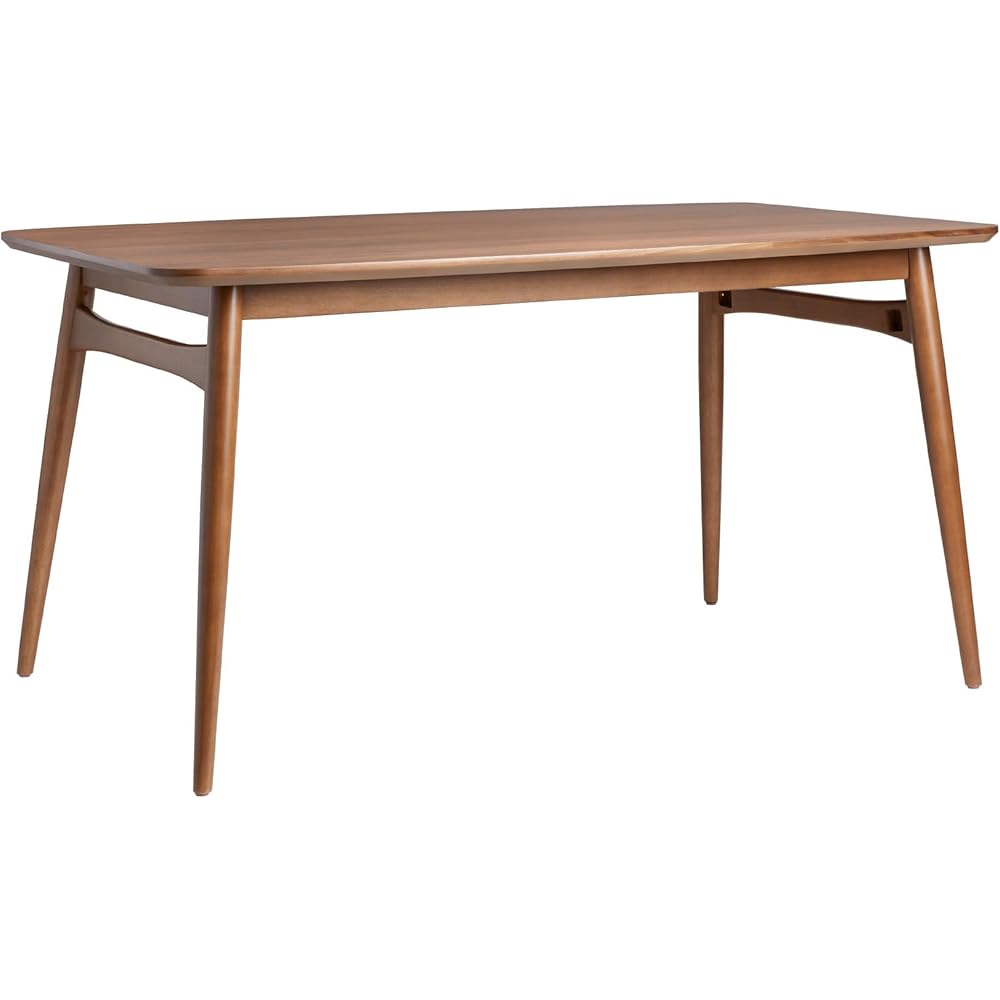 - Walker Edison Mid-Century Modern Solid Wood Tapered-Leg Dining Table, 59 Inch, Walnut - Tables