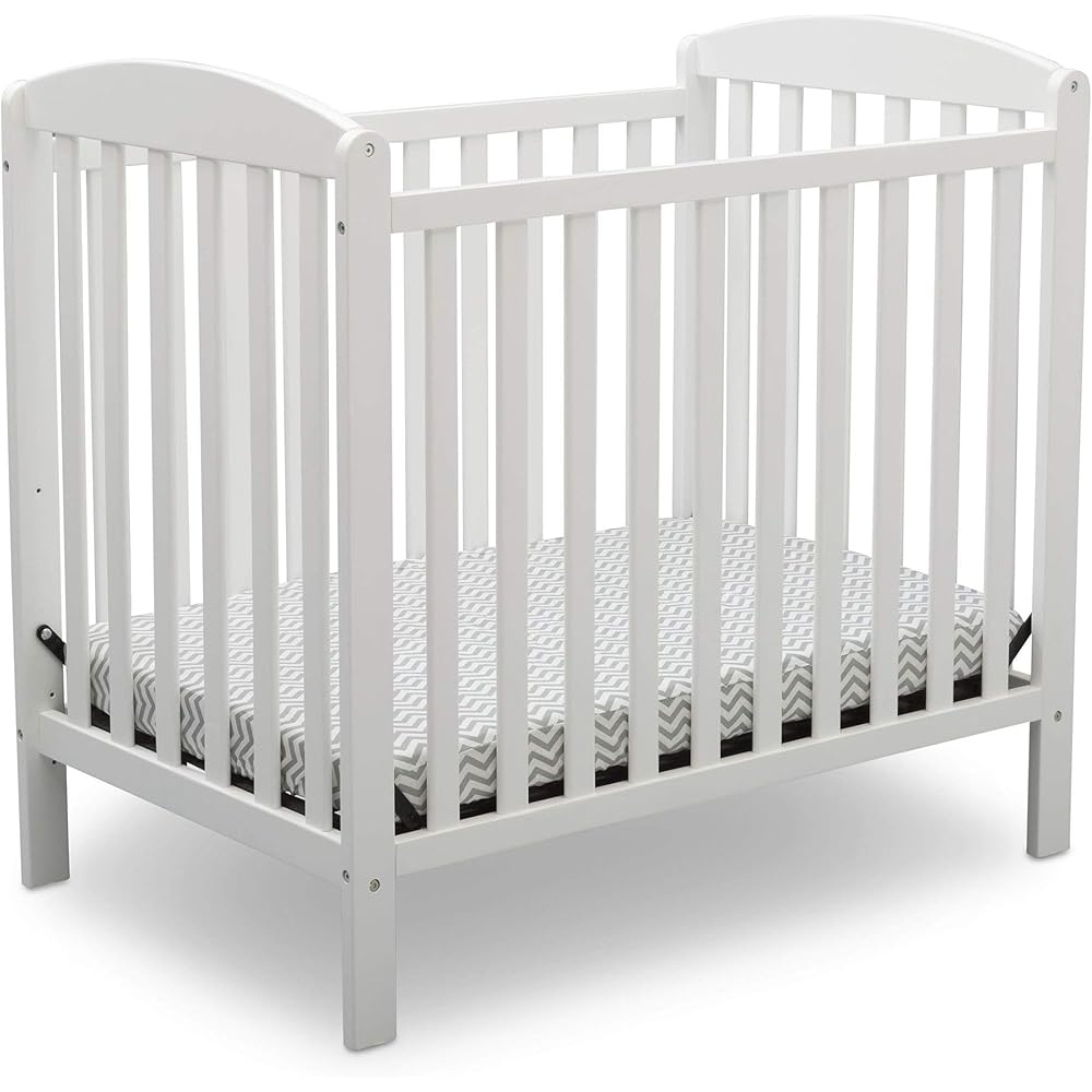 : Delta Children Emery Mini Convertible Baby Crib with 2.75-inch Mattress, Bianca White : Baby