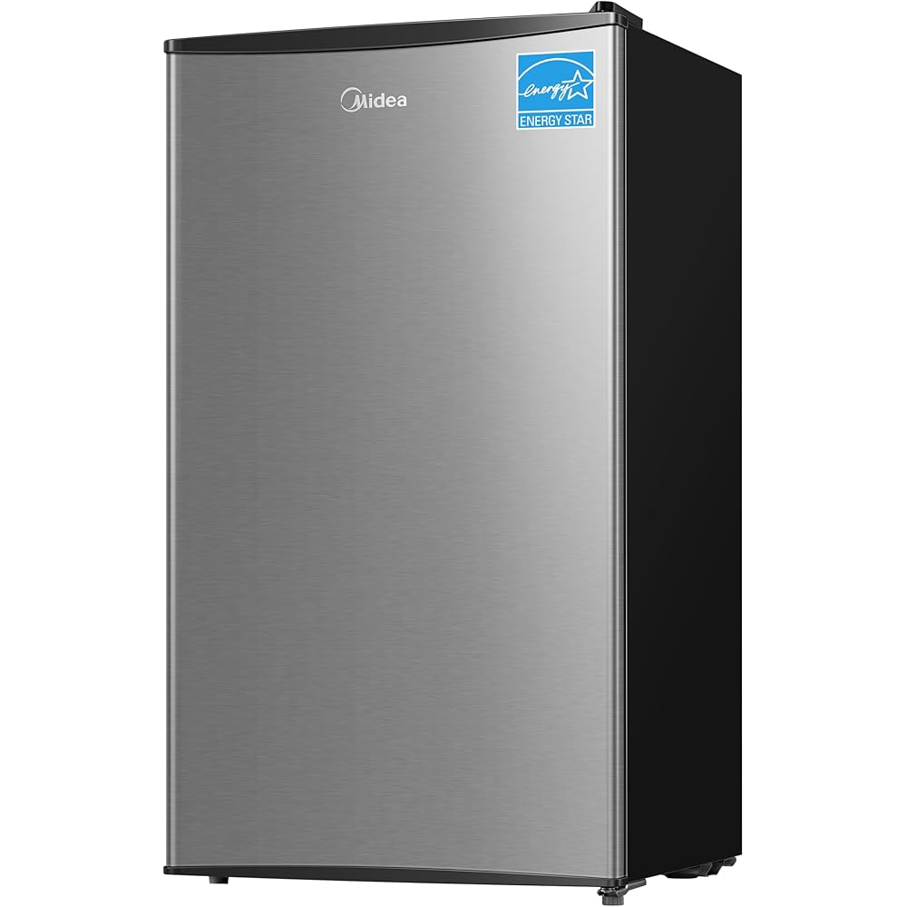 Midea MERM33S1AST 3.3 Cubic Feet Compact Refrigerator, Silver : Home & Kitchen