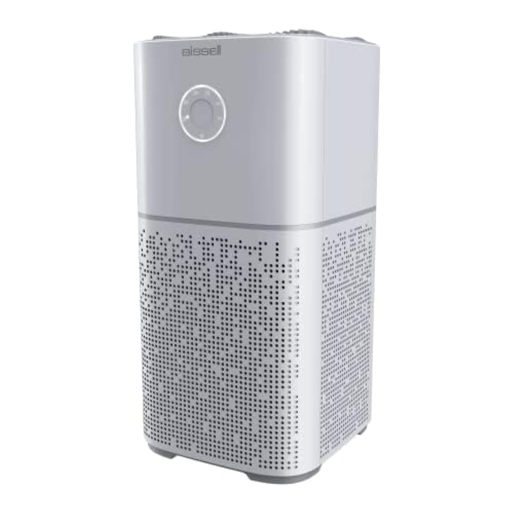 BISSELL Air180 Air Purifier For Home, Bedroom, HEPA Filter, Filters Smoke, Allergies, Pet Dander, Odor, Dust, Gray, 3496+ : Home & Kitchen