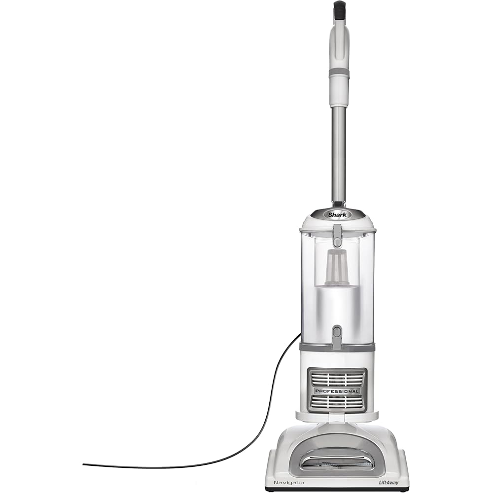 Shark | Upright Vacuum Cleaner | Navigator Lift-Away | Swivel Steering | HEPA Filter | Vacuum for Pet Hair | Crevice Tool & Dusting Brush Included | For Carpets & Hard Floors | White/Silver | NV356E
