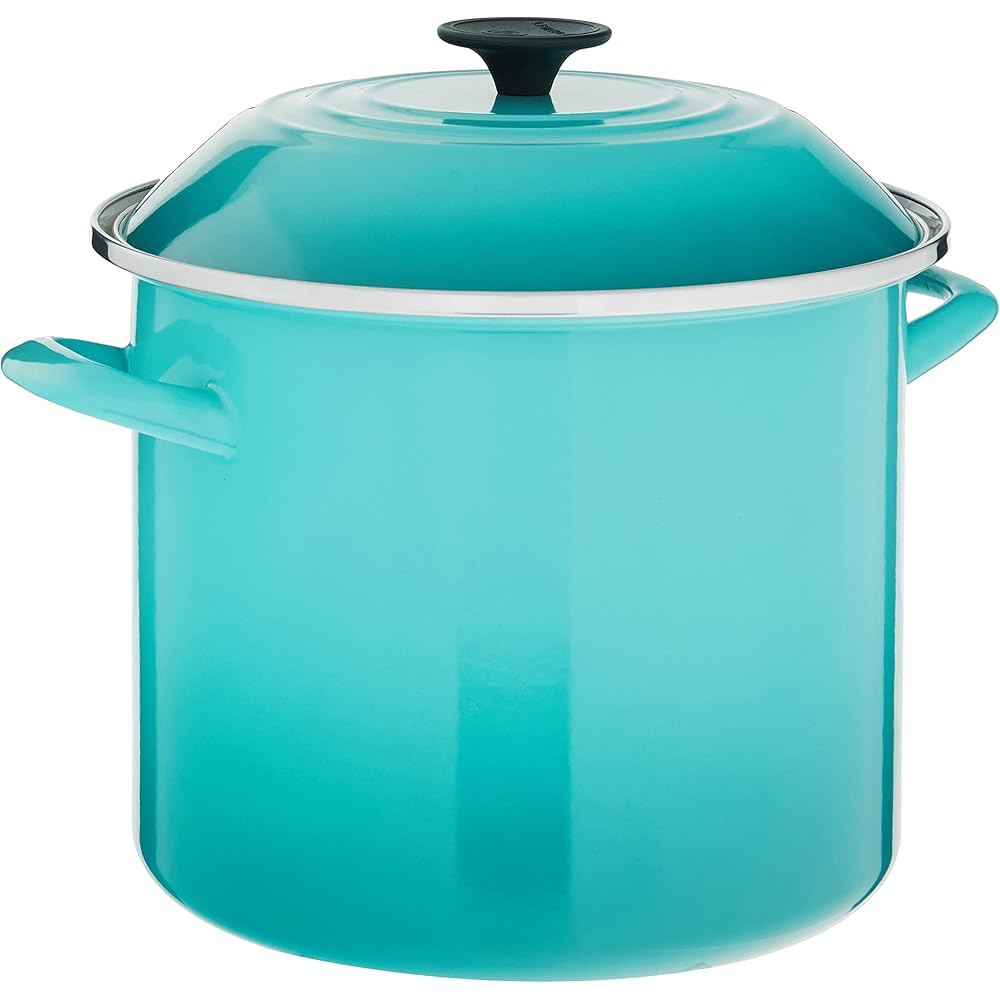 Le Creuset Enamel On Steel Stockpot, 10 qt., Caribbean: Home & Kitchen