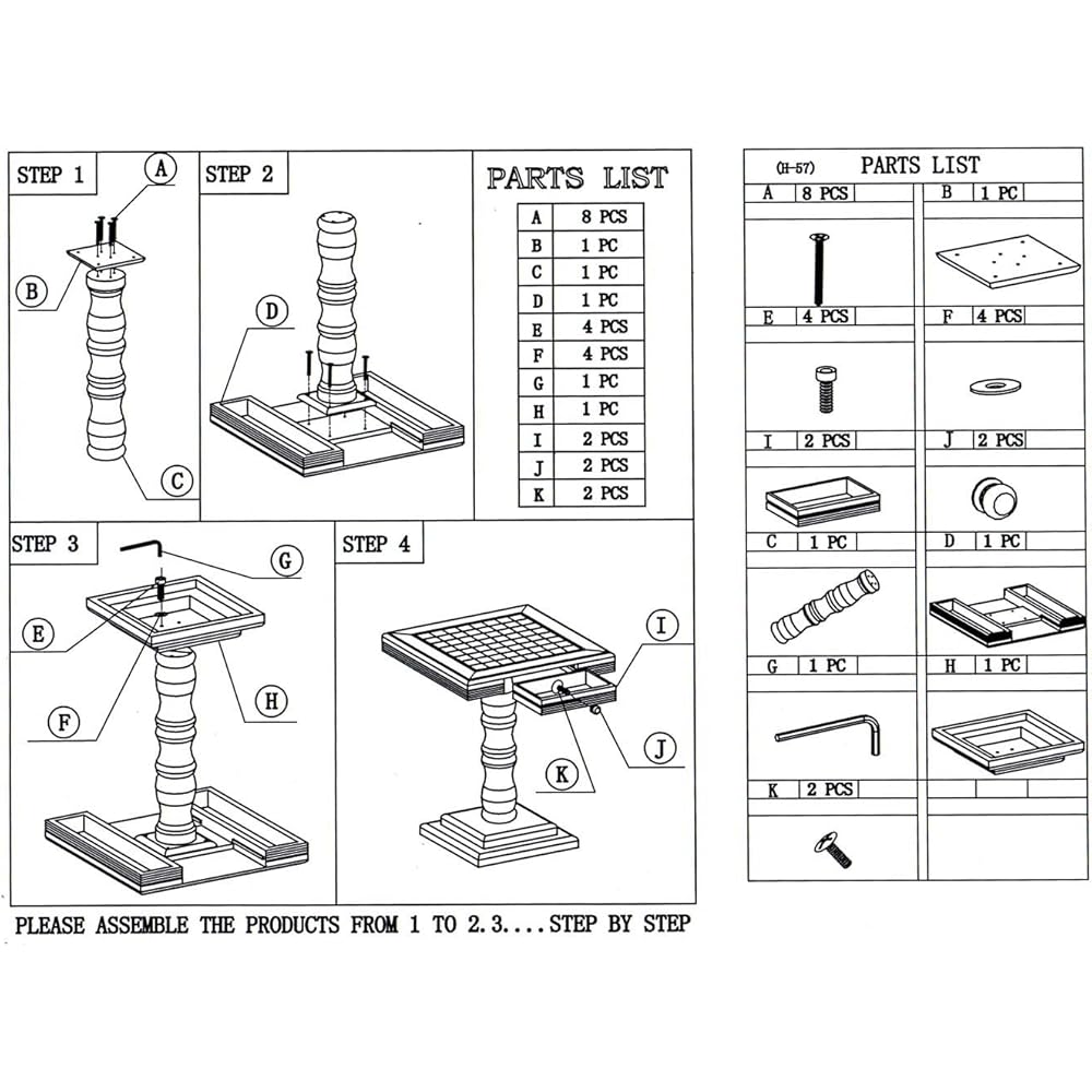 Frenchi Furniture Table, 22.58 x 22.06 x 22.06 in, Mahogany : Home & Kitchen