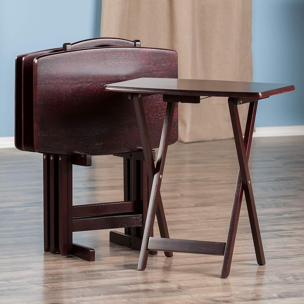 Winsome Dylan Snack Table Set with Stand, for Living Room, 26