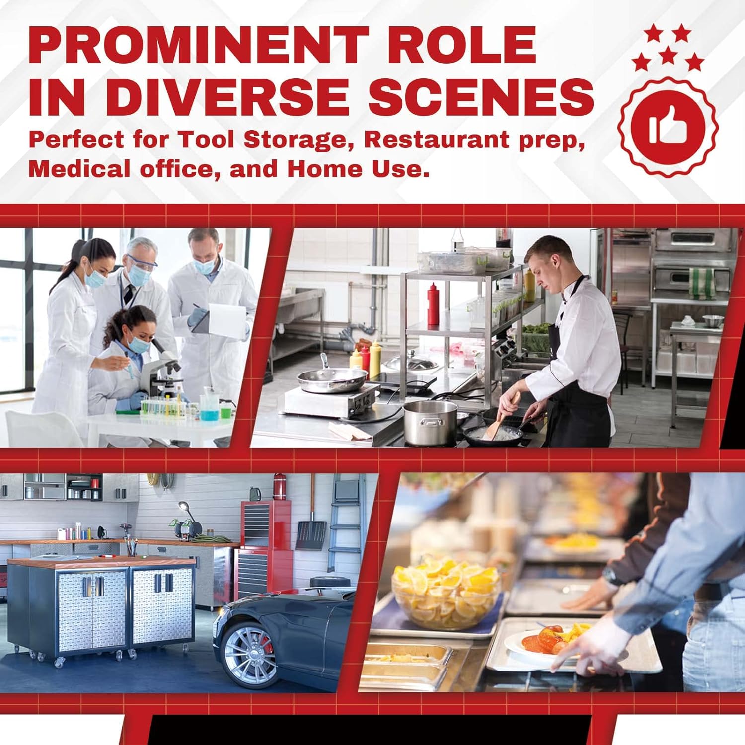 DuraSteel 24x24 NSF Stainless Steel Cart Work Table - Heavy Duty Rolling Food Prep Table - Metal Utility Cart on Wheels Caster, Grill Stand Microwave Outdoor Kitchen Tables Countertop Island Large Top : Industrial & Scientific