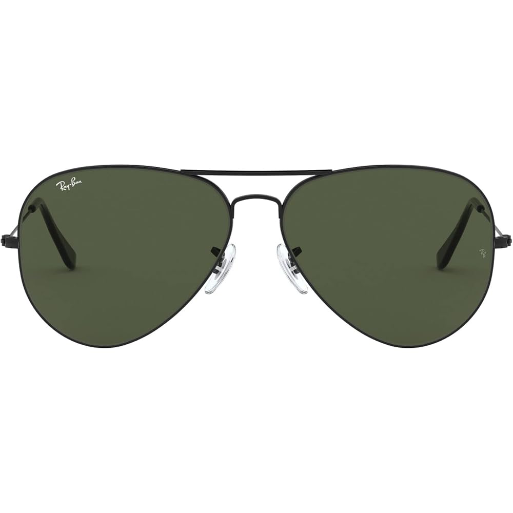 Ray-Ban RB3025 Classic Aviator Sunglasses, Black/G-15 Green, 58 mm : Ray Ban: Clothing, Shoes & Jewelry