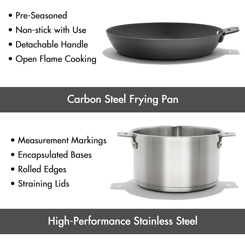 OXO Outdoor 8 Piece Camping Cookware Set, 10