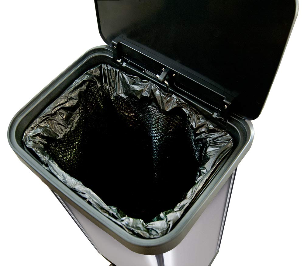 Glad Stainless Steel Step Trash Can with Clorox Odor Protection | Large Metal Kitchen Garbage Bin with Soft Close Lid, Foot Pedal and Waste Bag Roll Holder, 20 Gallon, Stainless : Industrial & Scientific