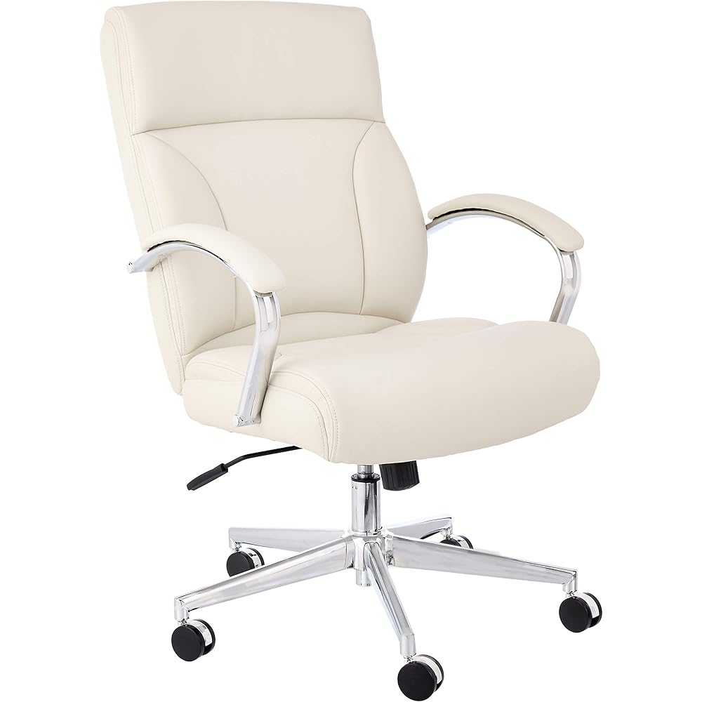 Amazon Basics Executive Desk Chair with Easy Assembly, 275lb Capacity, Oversized Cushion, 29.13