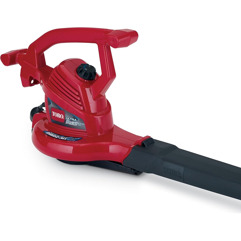 Toro 51621 UltraPlus Leaf Blower Vacuum, Variable-Speed (up to 250 mph) with Metal Impeller, 12 amp,Red : Patio, Lawn & Garden