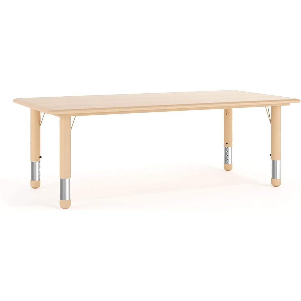 Flash Furniture Wren Adjustable Classroom Activity Table for School and Home, Plastic Activity Table for Kids, 23.625