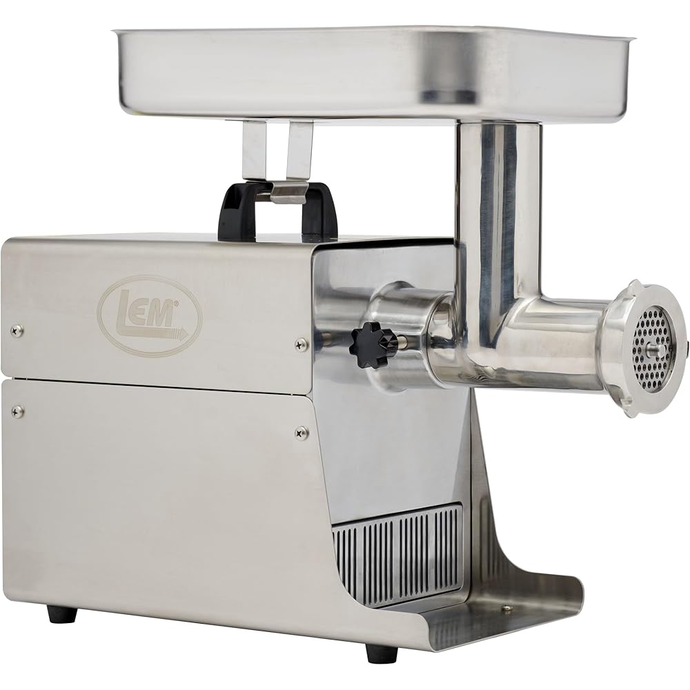 LEM Products BigBite #8 Meat Grinder, 0.50 HP Stainless Steel Electric Meat Grinder Machine, Ideal for Regular Use : Home & Kitchen