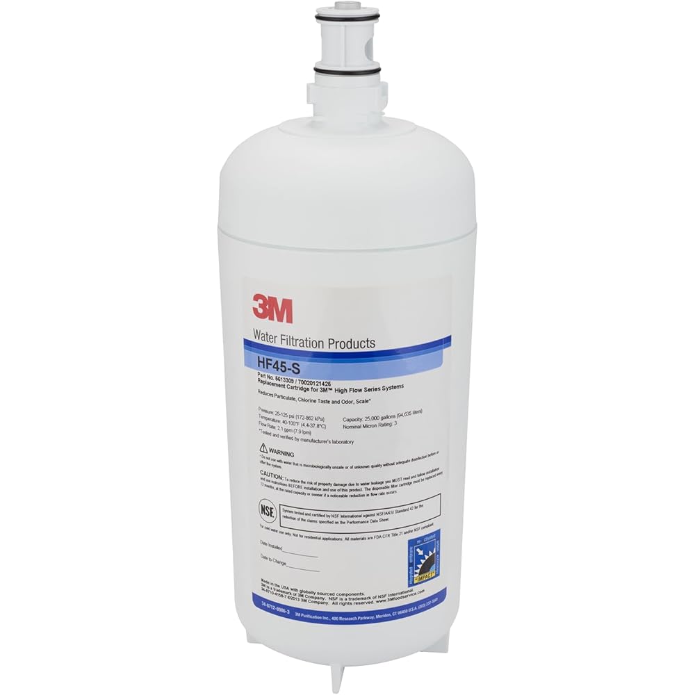 3M High Flow Series Replacement Cartridge HF45-S, 5613309, White