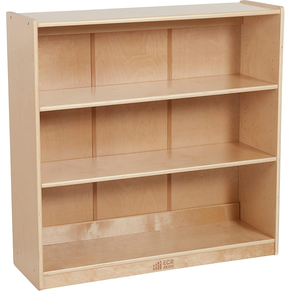 ECR4Kids Classic Bookcase, 36in, Adjustable Shelves, Natural : Home & Kitchen