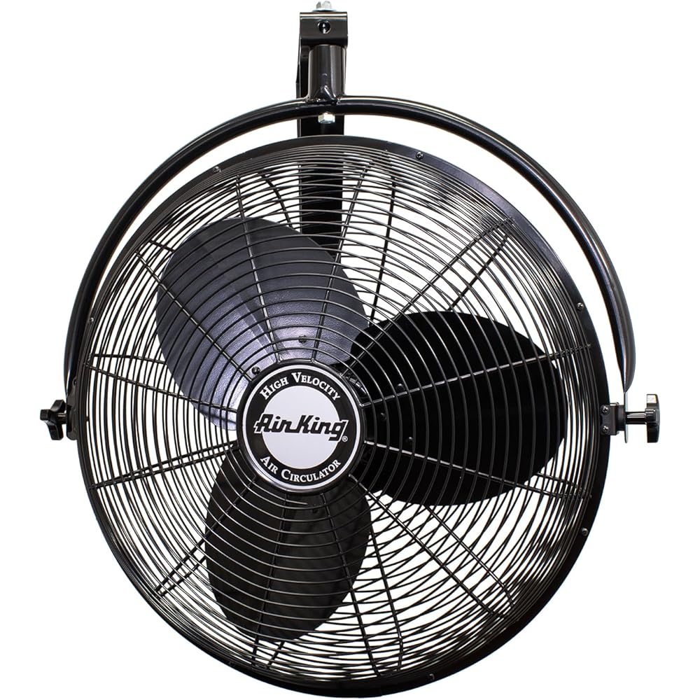 Air King 9020 1/6 HP Industrial Grade Wall Mount Fan, 20-Inch,Black : Home & Kitchen