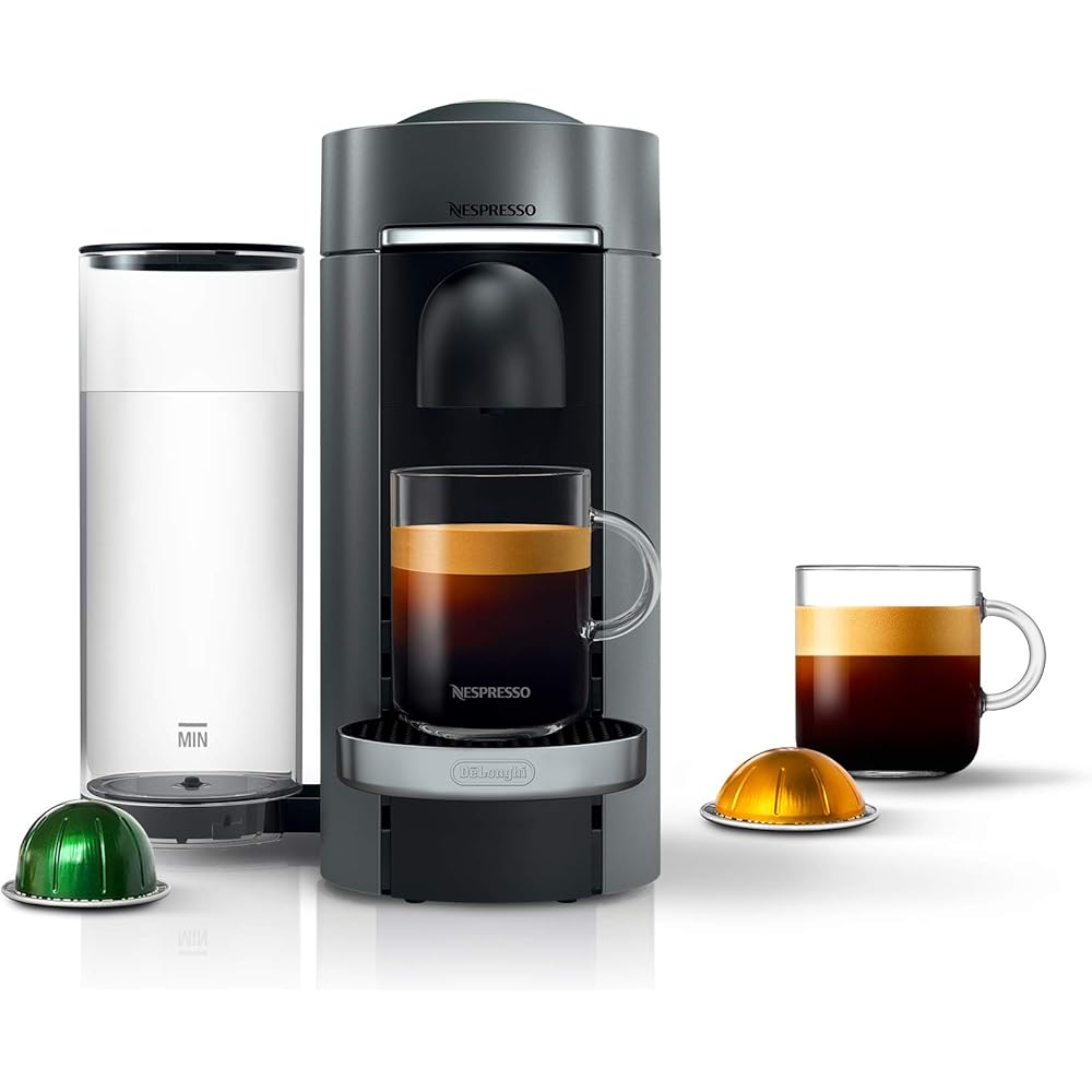 Nespresso Vertuo Plus Coffee and Espresso Maker by De'Longhi, Titan: Home & Kitchen