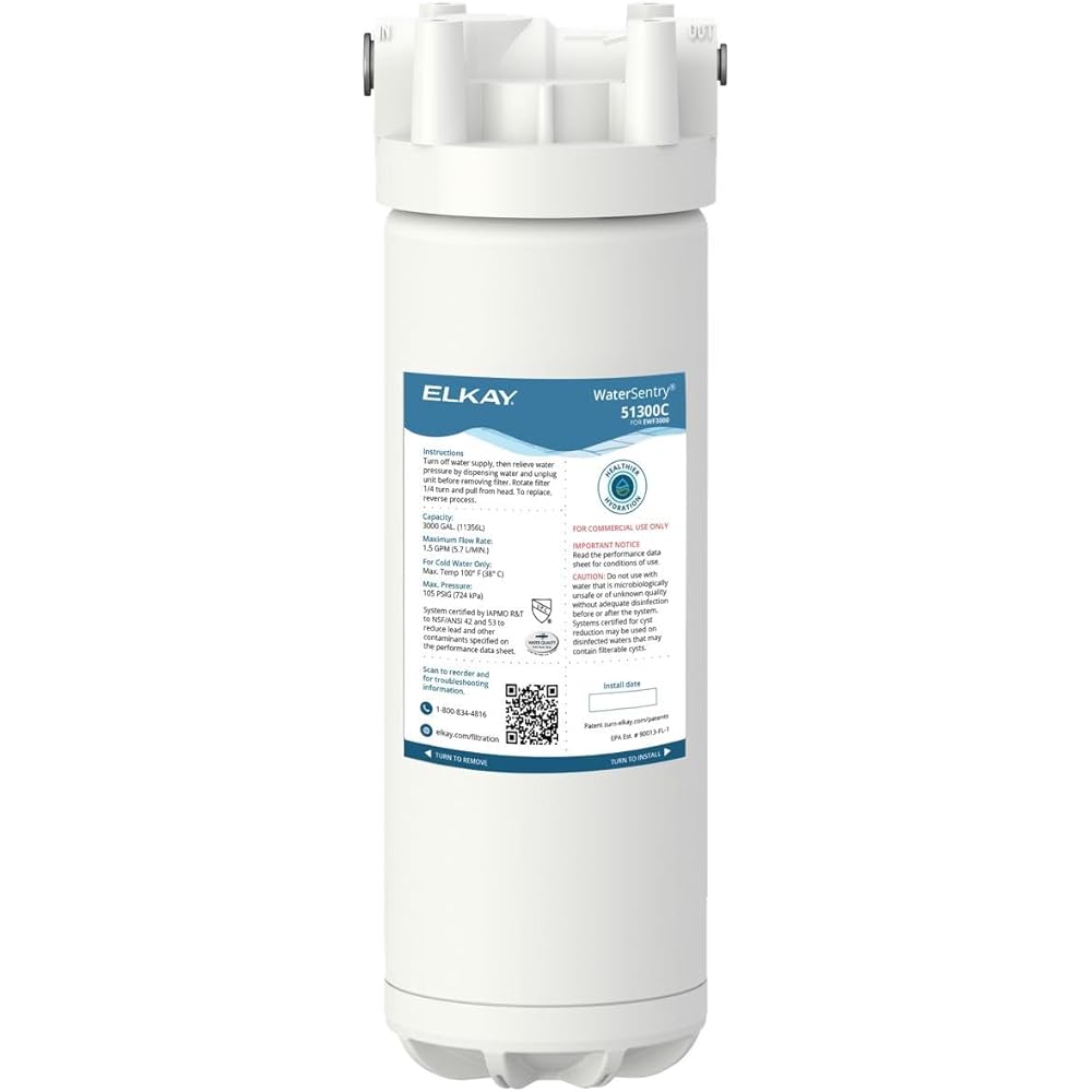 Elkay EWF3000 WaterSentry Plus Filter Kit for Elkay EZH2O Bottle Fillers - N/A : Tools & Home Improvement