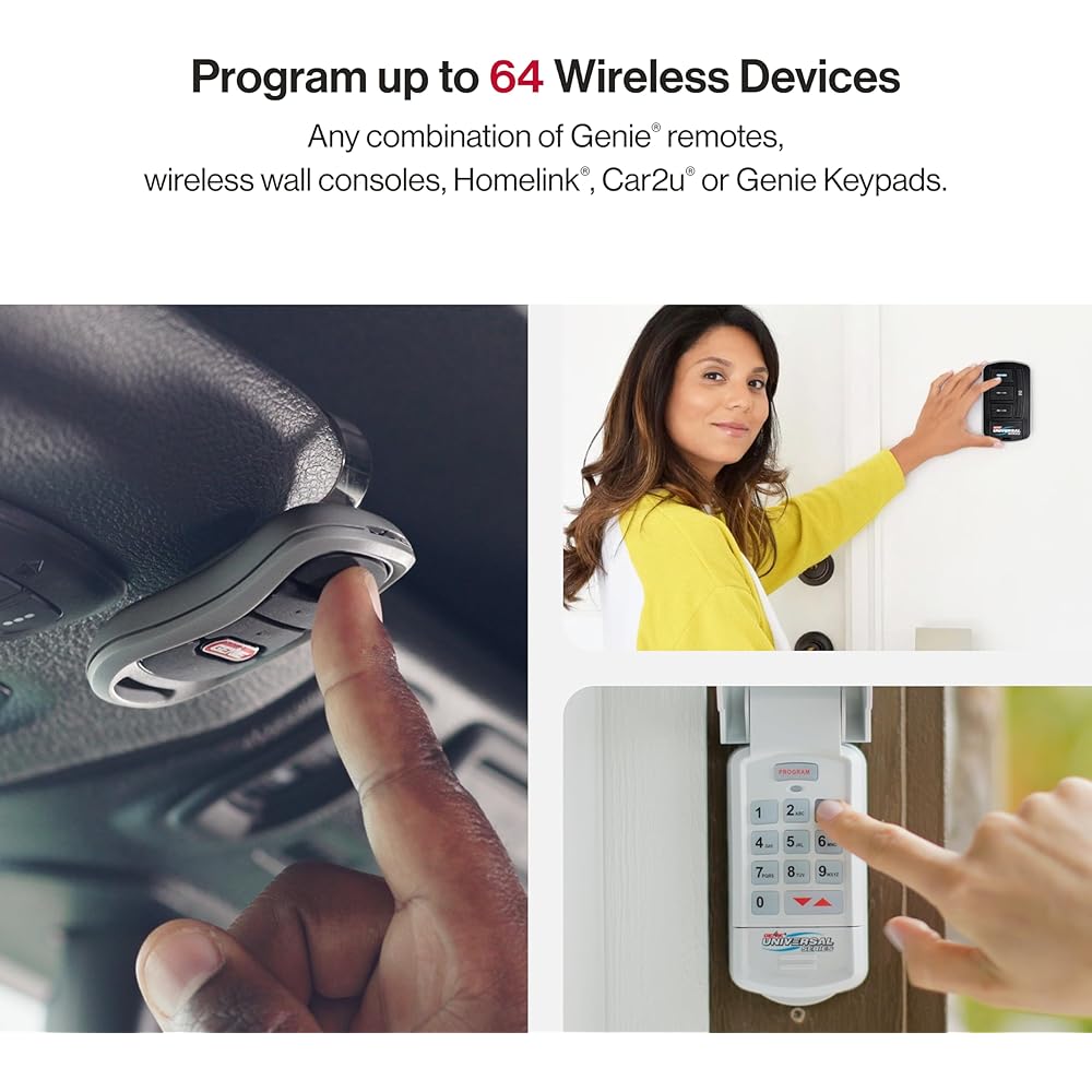 Genie 6072H-O Residential Wall Mounted Garage Door Opener, Black -