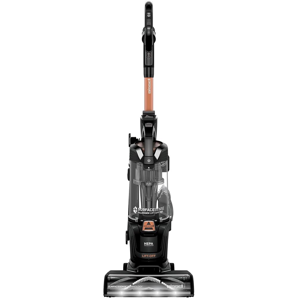 - Bissell SurfaceSense Allergen Lift-Off Pet Upright Vacuum, with Tangle-Free Multi-Surface Brush Roll, LED Headlights, & Lift-Off Technology