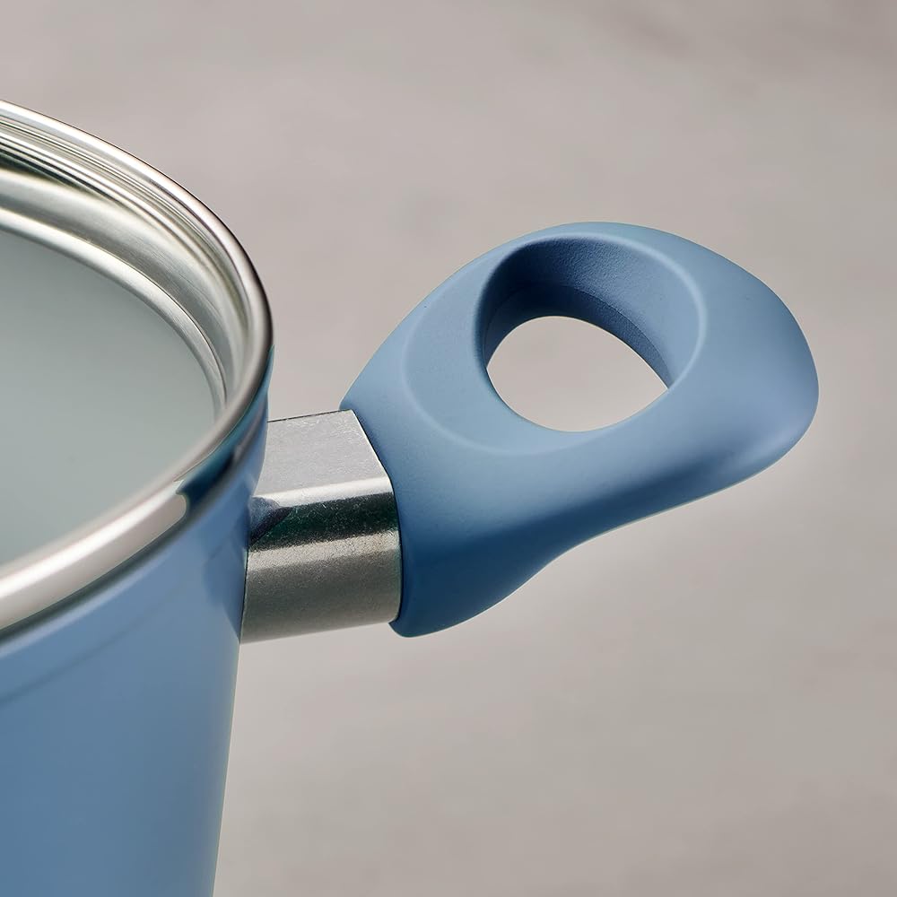 Tramontina Solara 14-Piece Ceramic Non Stick Cookware Set with Lids, Heavy-Gauge Aluminum Pots and Pans Kitchen Set with Nonstick Coating, Dishwasher and Oven Safe (Blue): Home & Kitchen