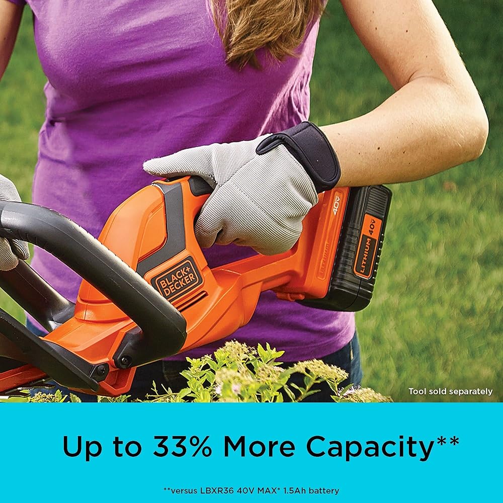 BLACK+DECKER 40V MAX Lithium Battery, Compatible with 36V and 40V MAX Power Tools, Lithium Ion Technology, Charger Not Included (LBX2040) : Tools & Home Improvement