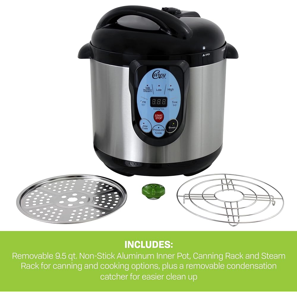CAREY DPC-9SS Smart Electric Pressure Cooker and Canner, Stainless Steel, 9.5 Qt: Home & Kitchen