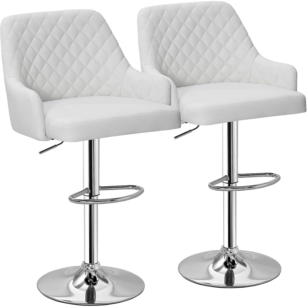 VECELO Adjustable Bar Stools Set of 2, Bar Height Stools for Kitchen Counter : Home & Kitchen