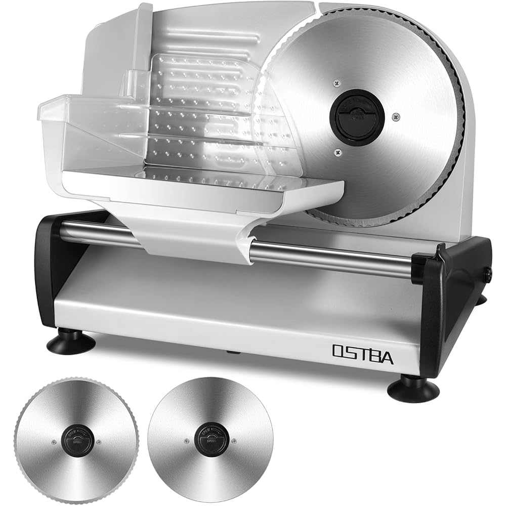 Meat Slicer 200W Electric Deli Food Slicer with 2 Removable 7.5