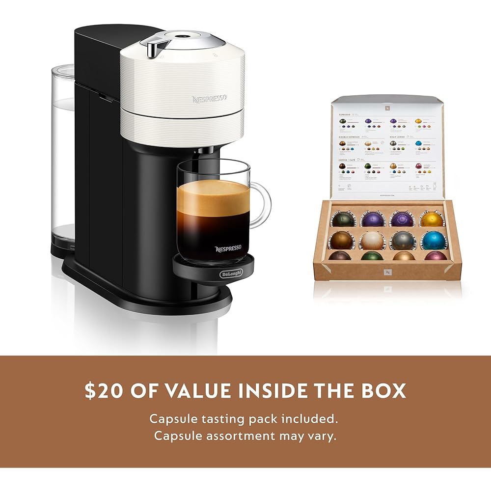 Nespresso Vertuo Next Coffee and Espresso Maker by De'Longhi, White: Home & Kitchen