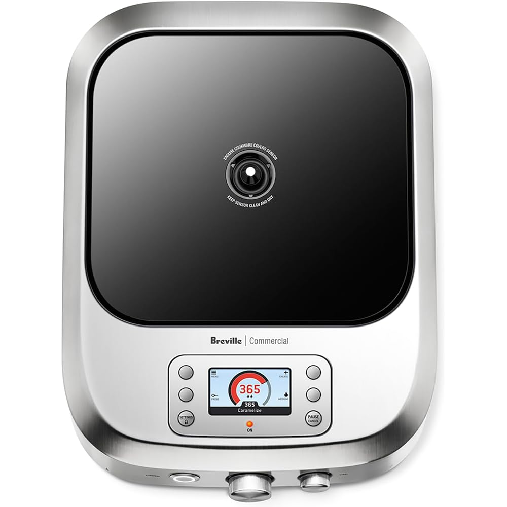 Breville Commercial CMC850BSS Control Freak Precise Temperature Controlled Induction Cooktop, Brushed Stainless Steel: Home & Kitchen