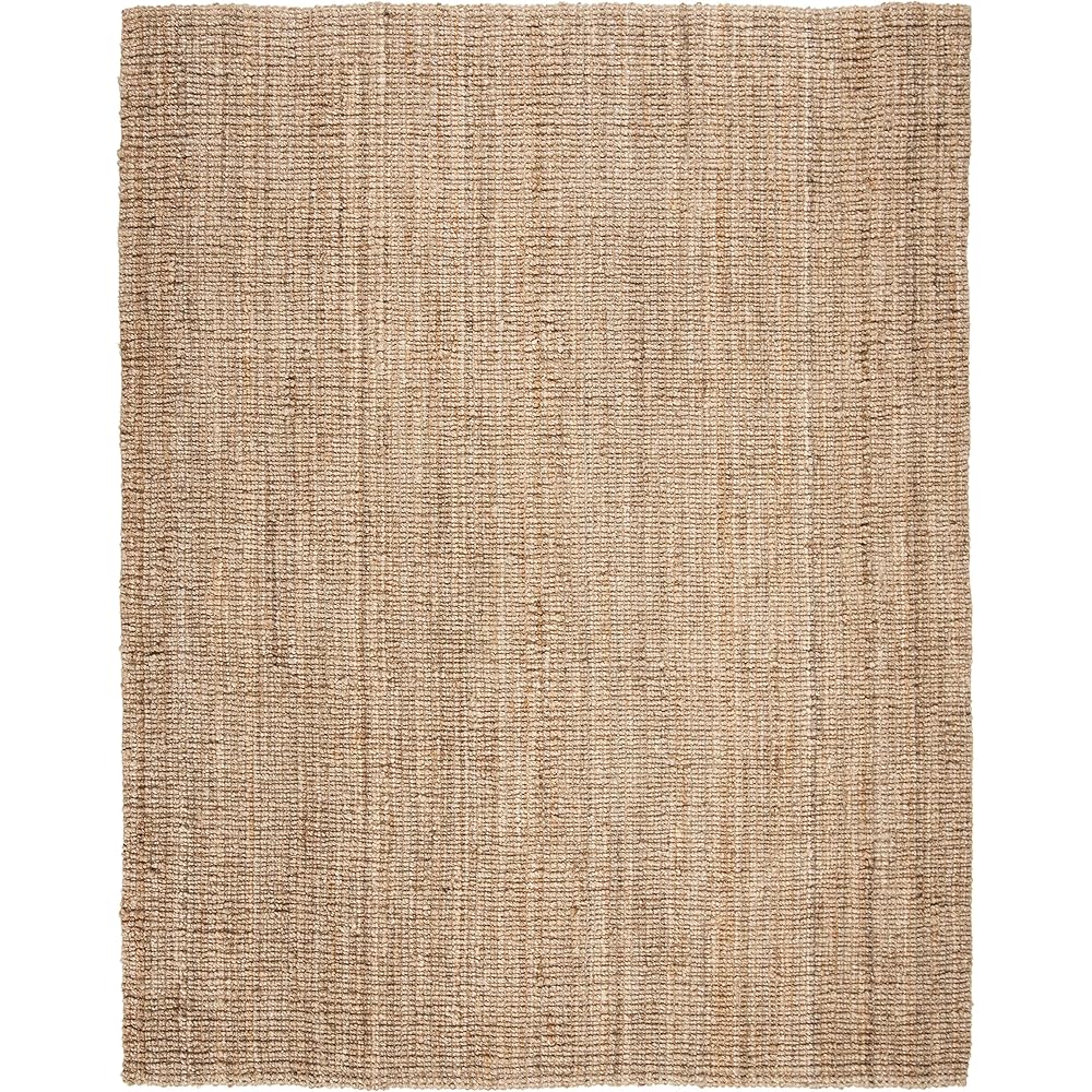SAFAVIEH Natural Fiber Collection Area Rug - 9' x 12', Natural, Handmade Chunky Textured Jute 0.75-inch Thick, Ideal for High Traffic Areas in Living Room, Bedroom (NF447A) : Home & Kitchen