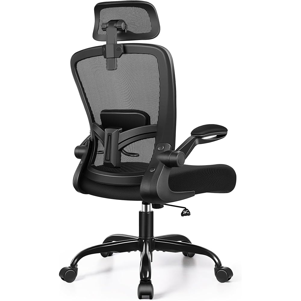 FelixKing Ergonomic Office Chair, Headrest Desk Chair with Adjustable Lumbar Support, Home Office Swivel Task Chair with High Back and Armrest, Adjustable Height Gaming Chair(Black) : Home & Kitchen