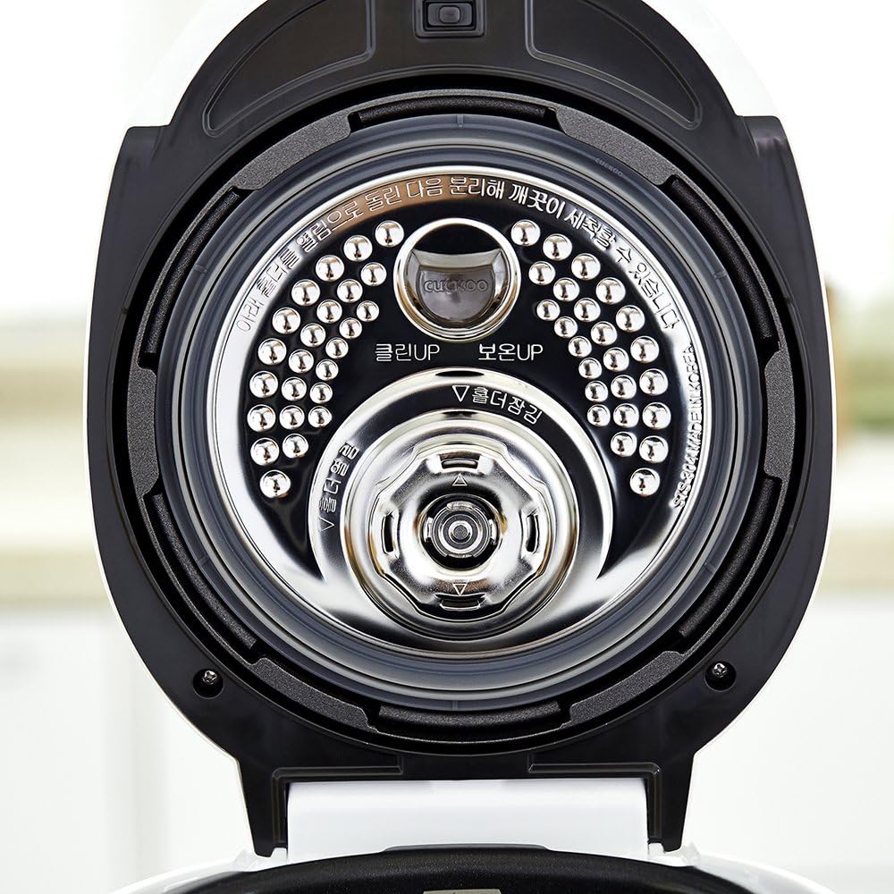 CUCKOO CRP-HS0657FW 6-Cup (Uncooked) / 12-Cup (Cooked) Induction Heating Pressure Rice Cooker with Nonstick Inner Pot, 16 Menu Modes, Safe Steam Release, Korean Voice Guide, Auto Clean (White/Silver): Home & Kitchen