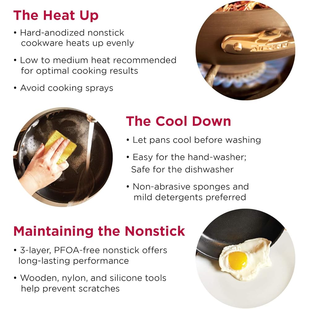 All-Clad HA1 Hard Anodized Nonstick Stockpot 4 Quart Induction Oven Broiler Safe 500F, Lid Safe 350F Pots and Pans, Cookware Black: Home & Kitchen