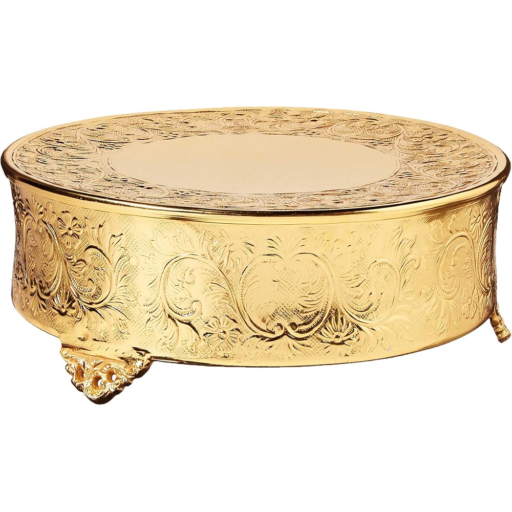 | Elegance Round Ornate Wedding Cake Stand Serveware Accessories, 16