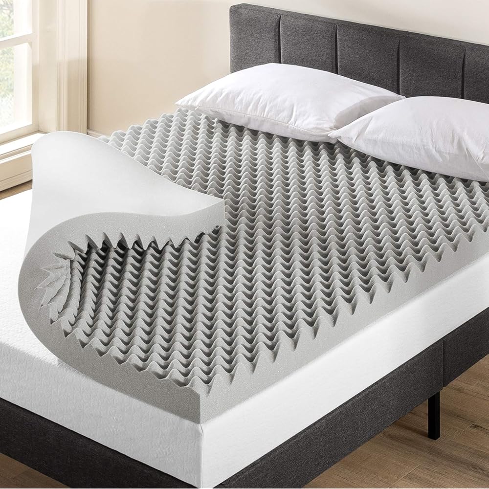 Best Price Mattress Mellow 4 Inch Egg Crate Memory Foam Mattress Topper with Infusion, Queen : Home & Kitchen