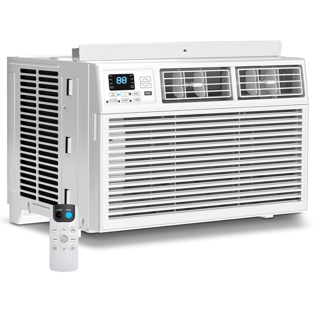 Electactic Window AC Unit, 10000 BTU Window Air Conditioner, Cool Rooms up to 450 Sq.Ft., 6-in-1 Modes,24H Timer, Energy Saving, Remote Control, Perfect for Bedroom, Apartment, Living Room, Office : Home & Kitchen