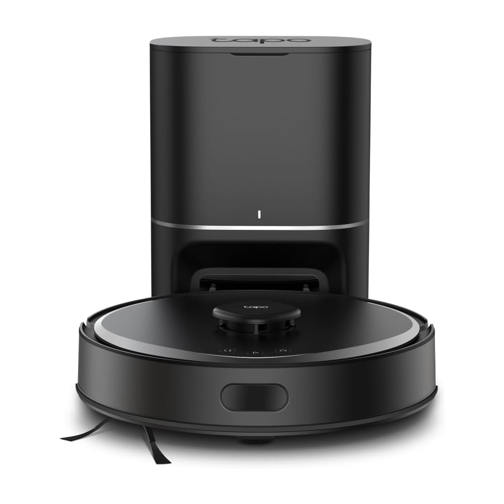 Tapo LiDAR Smart Navigation Robot Vacuum and Mop with Self-Emptying Dock, 5300Pa Max, 97%+ Dust Pickup Rate, Customizable Cleaning, Self-Charging, Compatible with Alexa & Google Home, RV30 Max Plus