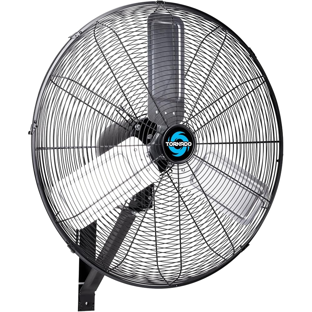 Tornado 24 Inch Pro Series High-Velocity Oscillating Wall Fan – 3-Speed, 7200 CFM, 6.6 FT Cord – UL Safety Certified for Commercial & Industrial Use: Tools & Home Improvement