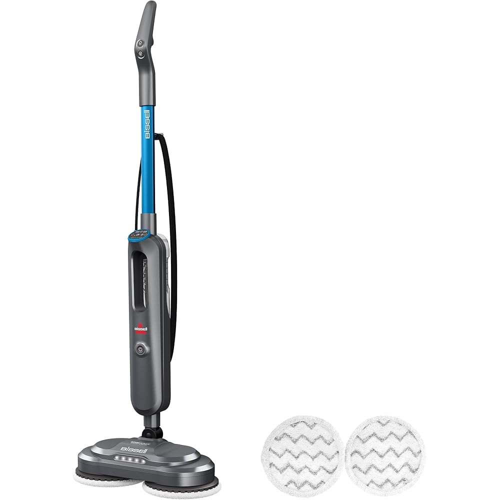 - BISSELL SpinWave SmartSteam Scrubbing Steam Mop with Rotating Mop Pads