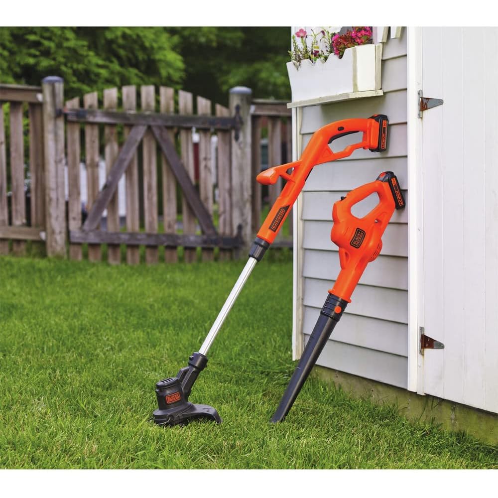 : BLACK+DECKER 20V MAX* POWERCONNECT 10 in. 2in1 Cordless String Trimmer/Edger + Sweeper Combo Kit (LCC222) : Patio, Lawn & Garden