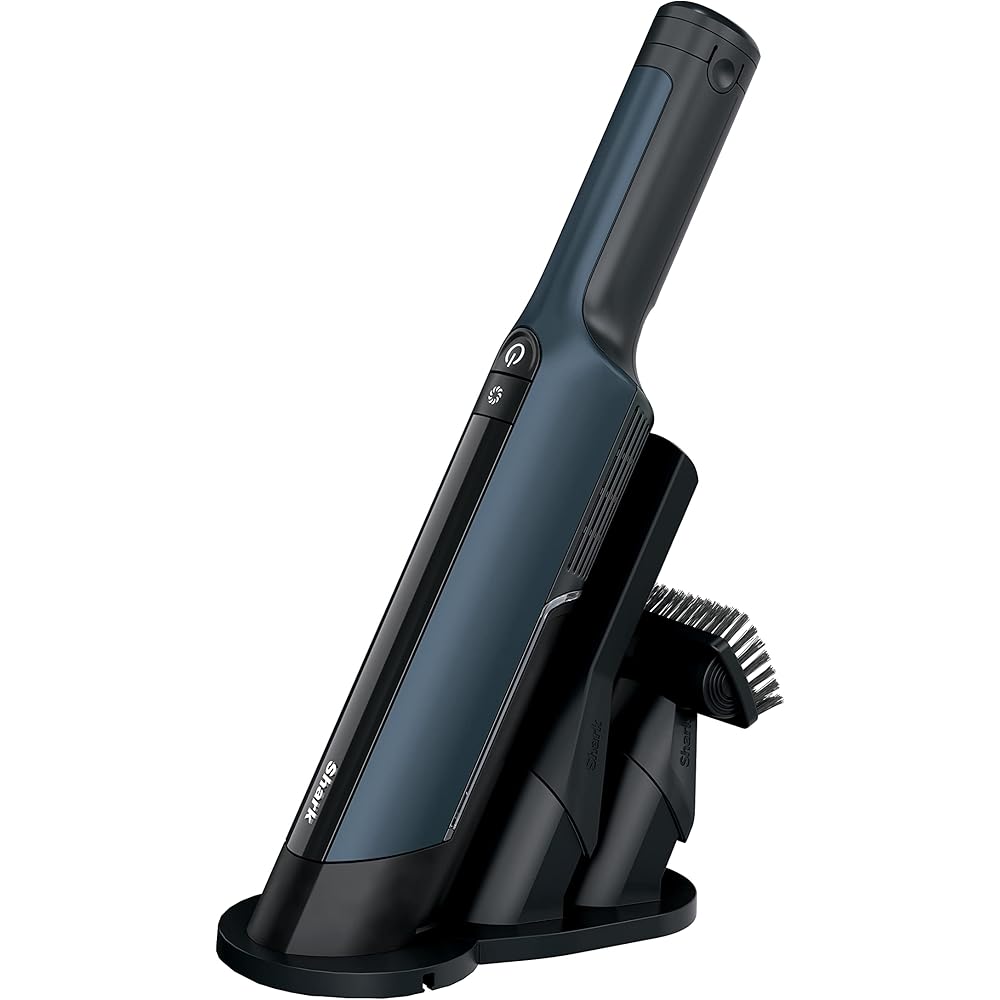 - Shark WV410BL WANDVAC Cordless Hand Vacuum, Ultra-Lightweight & Portable with Powerful Suction & Tools for Pets, Designed for Car & Home, Dark Blue