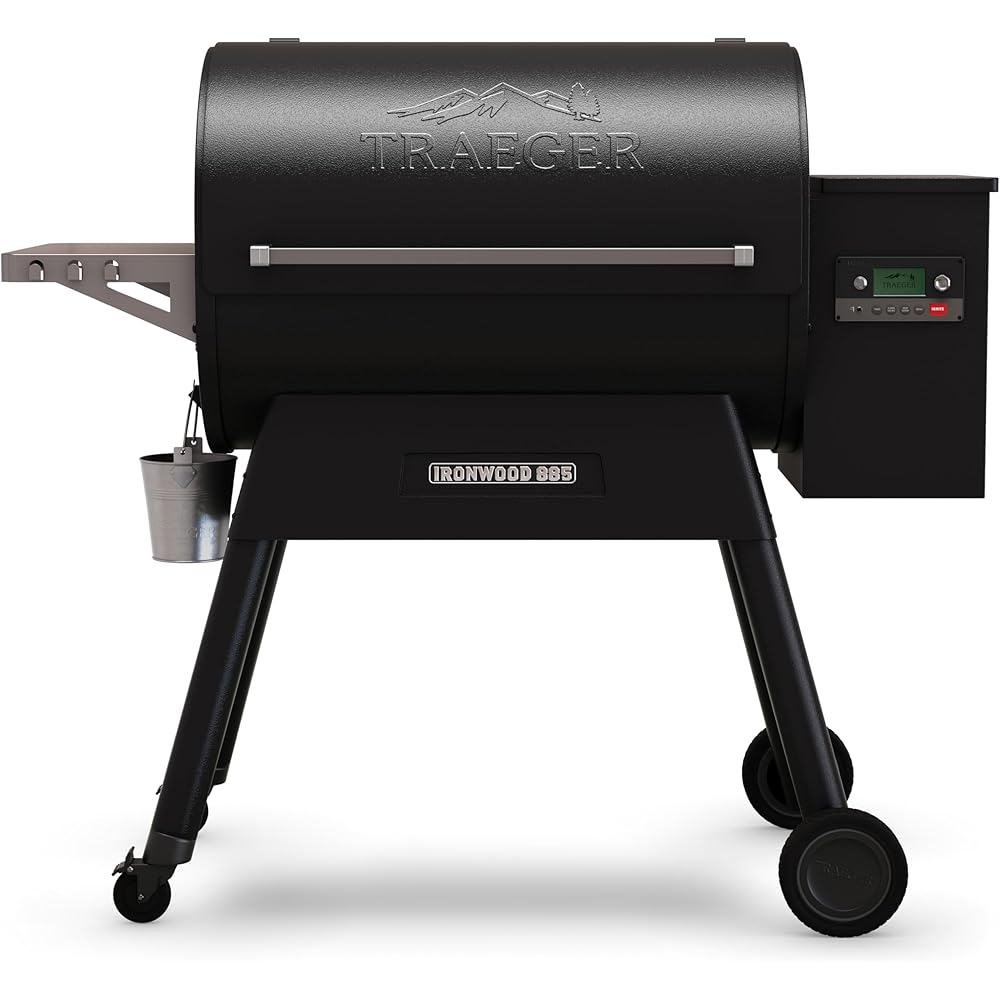 : Traeger Ironwood 885 Wood Pellet Grill and Smoker, WiFi Pellet Smoker Grill with Super Smoke Mode, D2 Controller, Large 885 sq. in. Cooking Area, Outdoor BBQ Electric Pellet Smoker, TFB89BLFC : Patio, Lawn & Garden