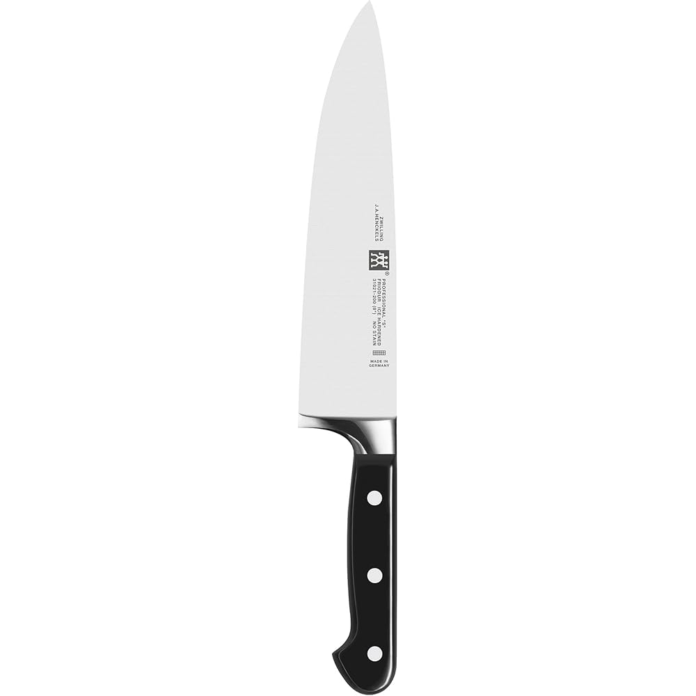 ZWILLING Professional S 8-inch Razor-Sharp German Chef's Knife, Made in Company-Owned German Factory with Special Formula Steel perfected for almost 300 Years, Dishwasher Safe: Chefs Knives: Home & Kitchen