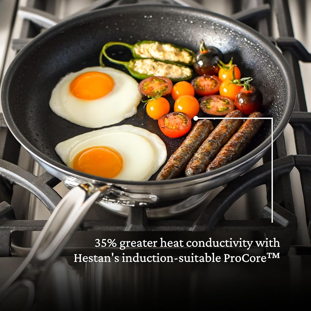 Hestan ProBond Forged TITUM - Professional Clad Stainless Steel, Nonstick, Frying Pan, (12.5-Inch), Induction Compatible, Made without PFOAs: Home & Kitchen